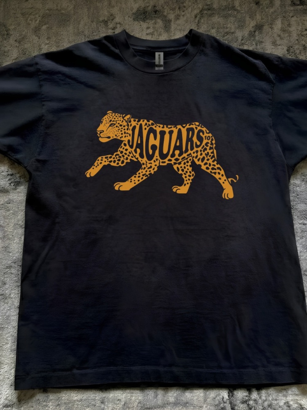 Jaguars Leopard Animal Sports Vintage Black T-Shirt
